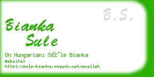bianka sule business card