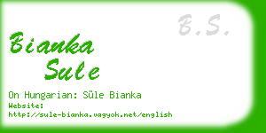 bianka sule business card